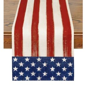 Patriotic Red, White, and Blue Table Runners -Set of 4